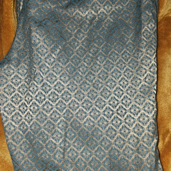 WORTHINGTON TURQUOISE & GOLD GEOMETRIC DESIGN PANTS SIZE 10 Nwot - Picture 5 of 5